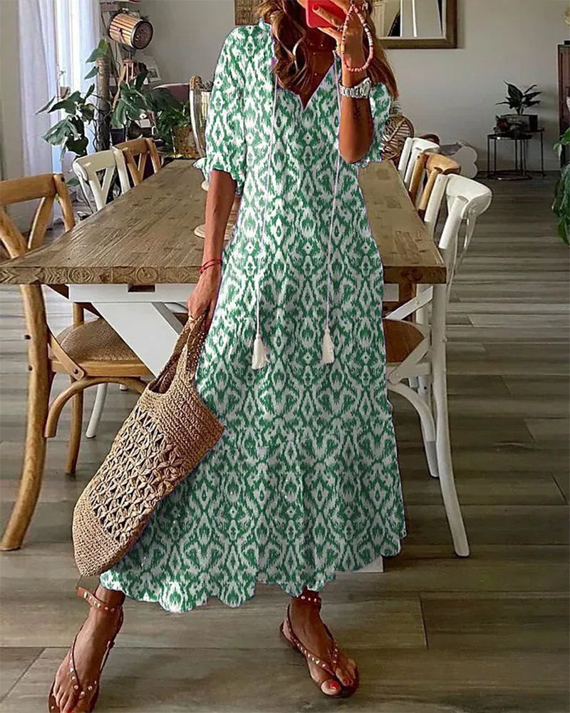 Vestido boho fluido con un ajuste holgado y favorecedor