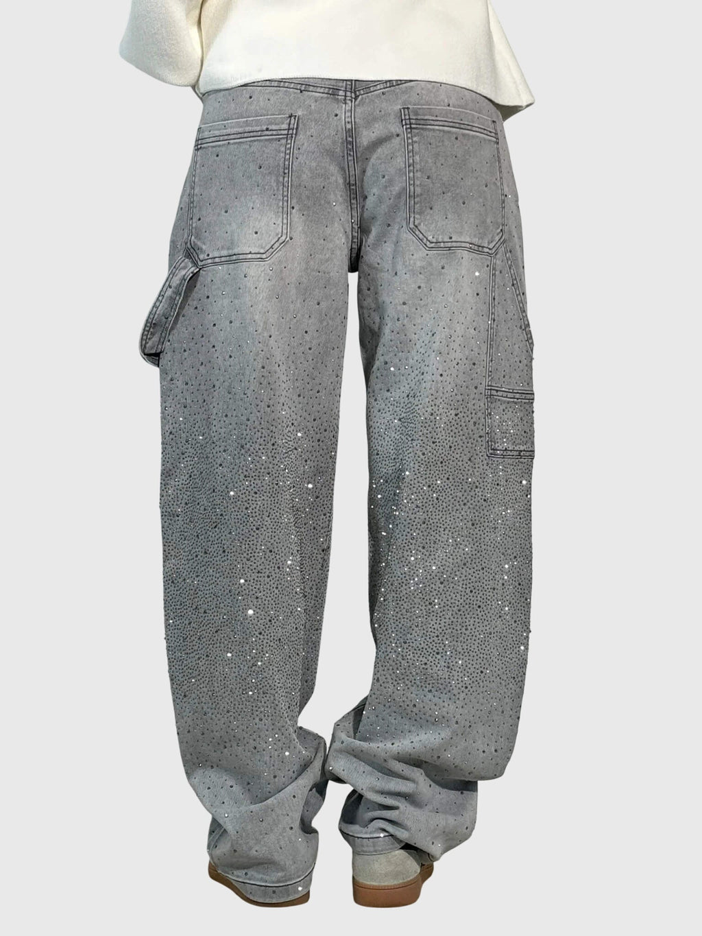 Relaxed Trousers with Sparkling Detail