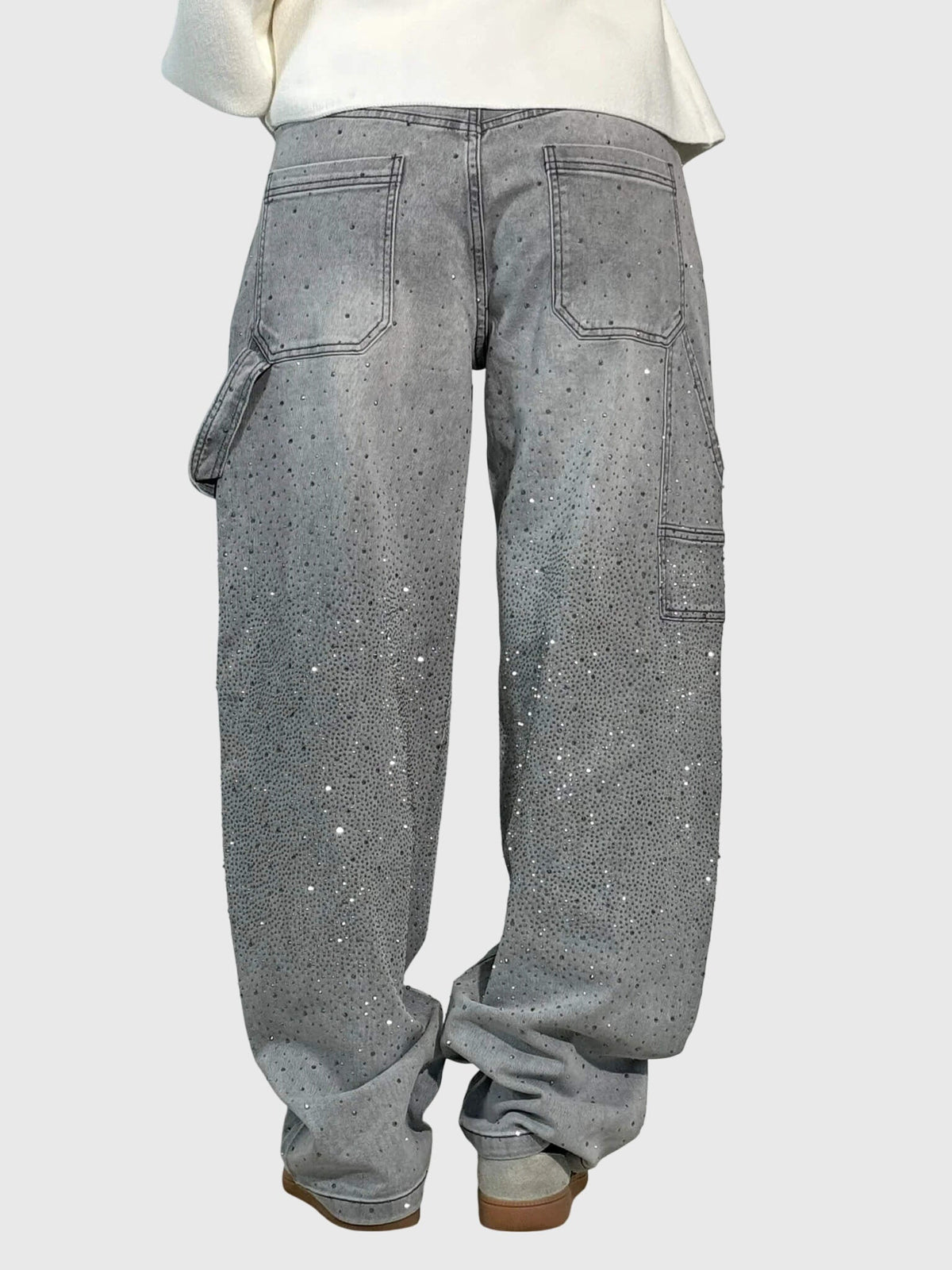 Relaxed Trousers with Sparkling Detail