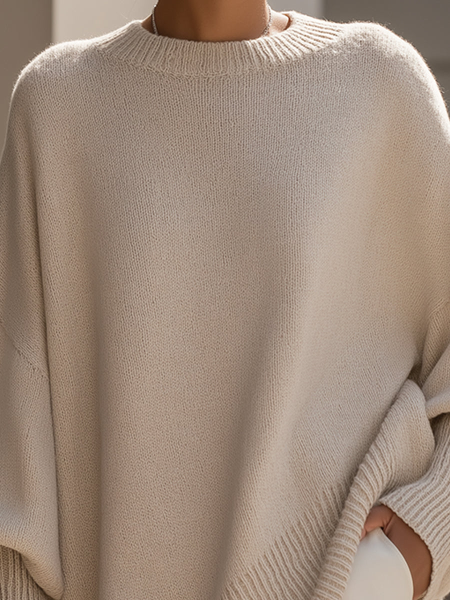 Long Sleeve Jumper with Graceful Drape