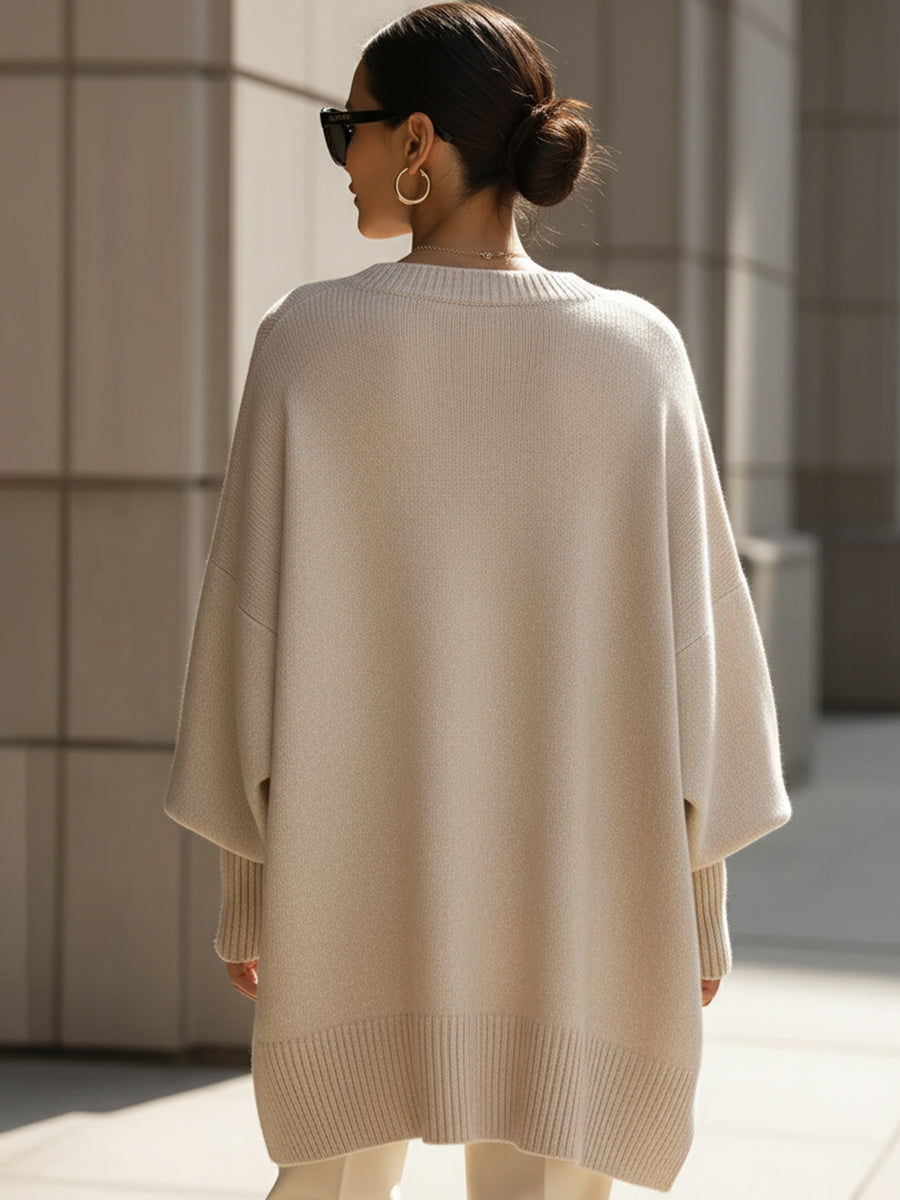 Long Sleeve Jumper with Graceful Drape