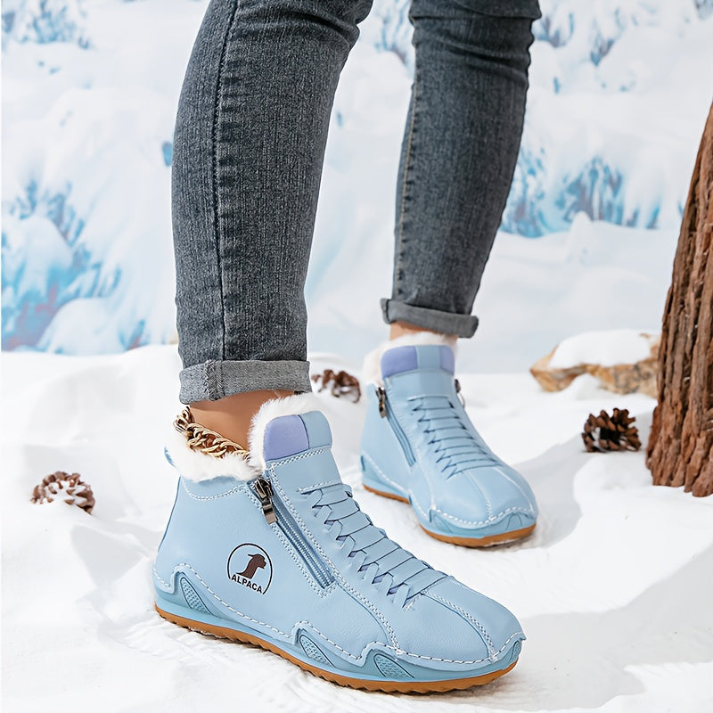 Lined Winter Boots with Wide Toe Box