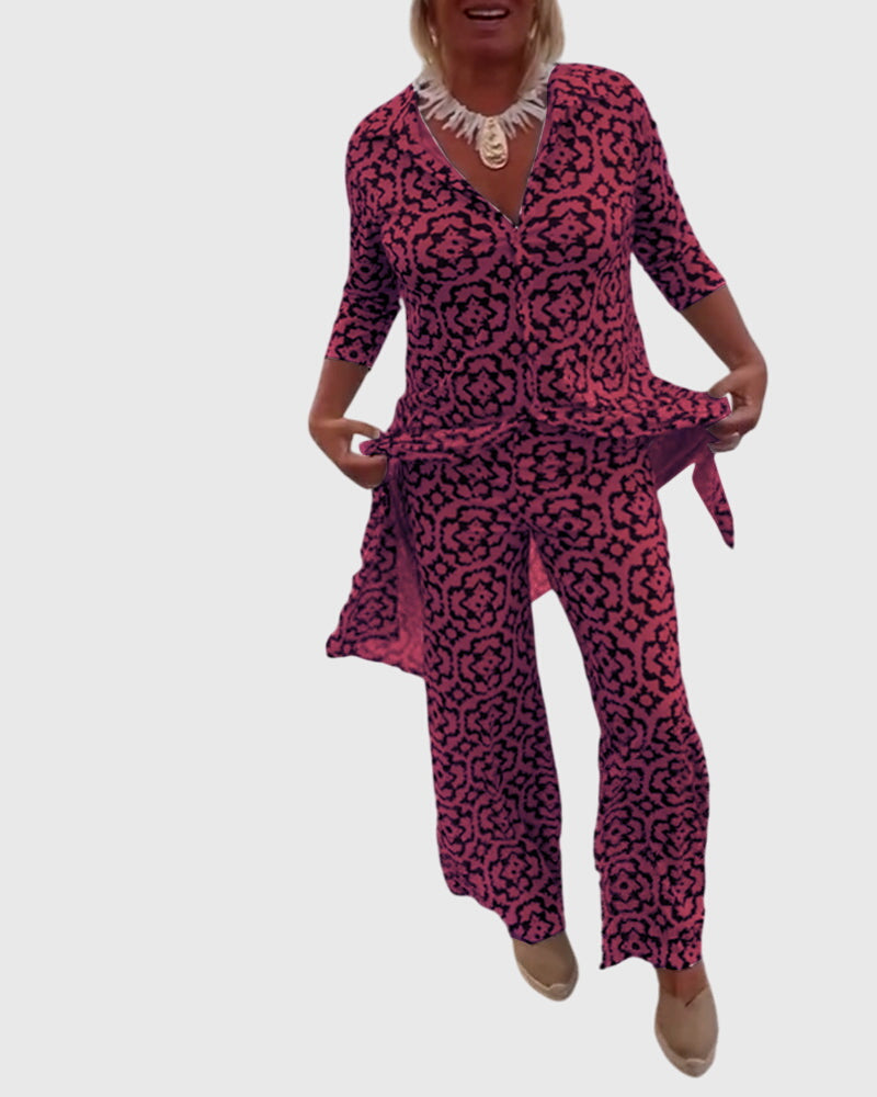 Vintage Style Two Piece Set with Classic Cut