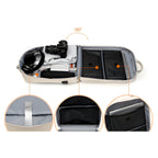 Mochila antirrobo con bolsillos con bloqueo RFID y puerto USB