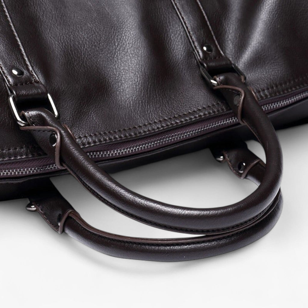 Bolsa de viaje de piel sintética para hombre con asas acolchadas
