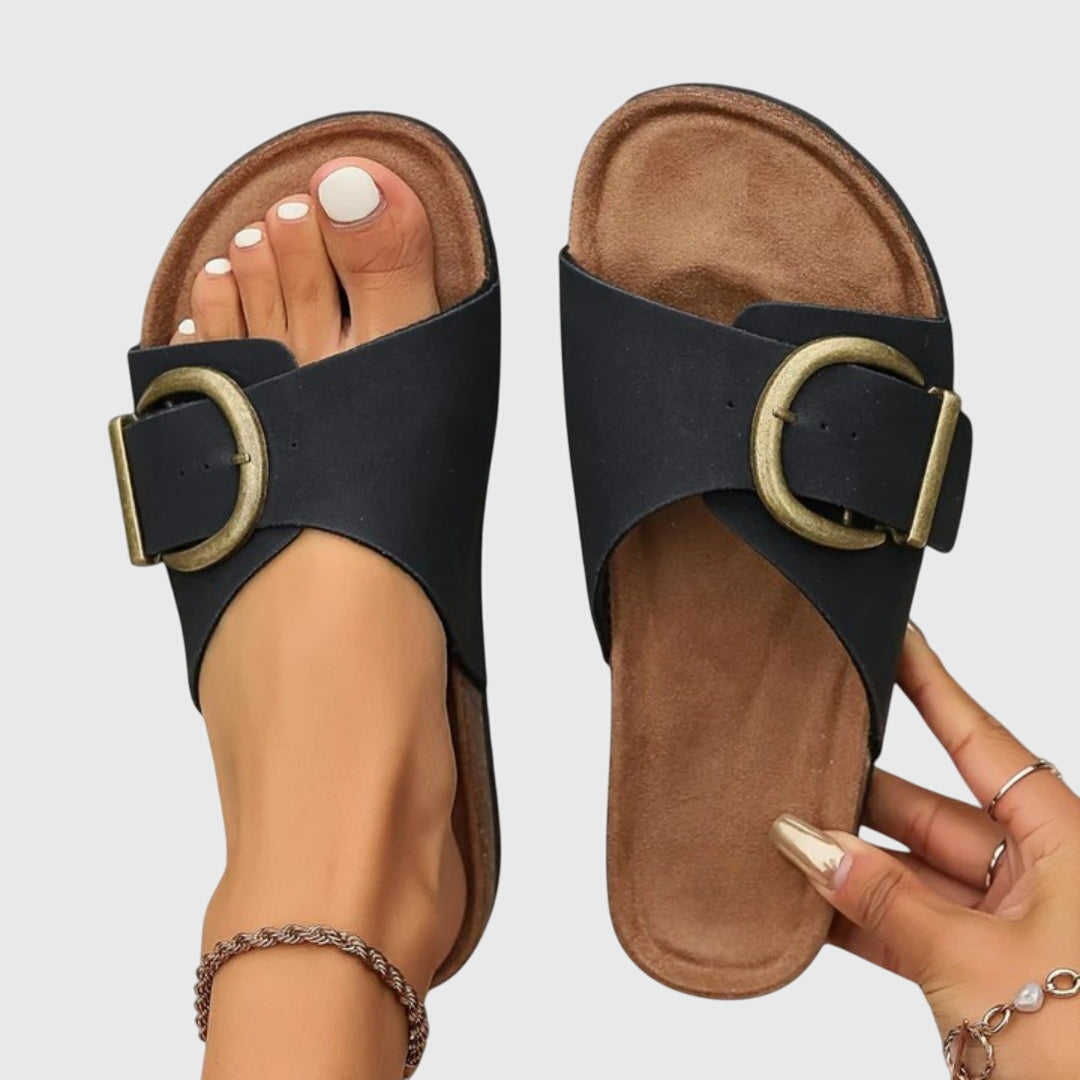 Buckle Strap Sandals with Slip-Resistant Sole