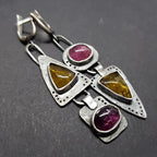 Vintage-Style Triangular Geometric Earrings with Clean Lines