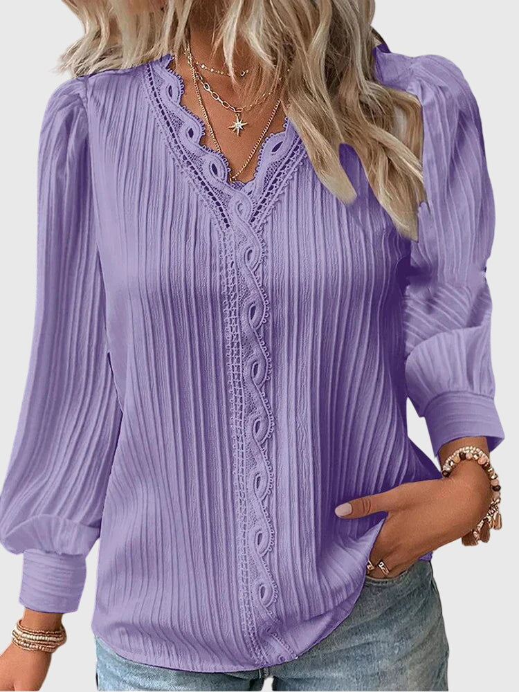 Pullover Blouse with Clean Classic Line