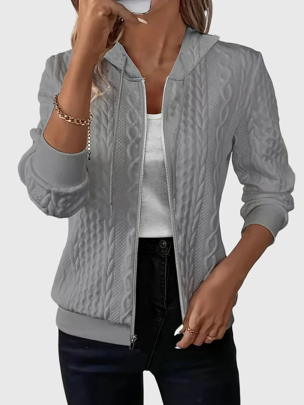 Zip Front Hoodie with Soft Comfortable Feel