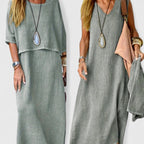 Coordinated Two Piece Set with Top and Skirt