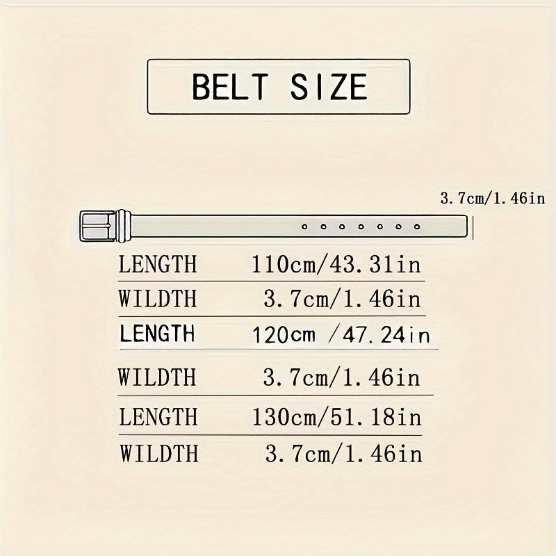 Faux Leather Belt with Automatic Buckle
