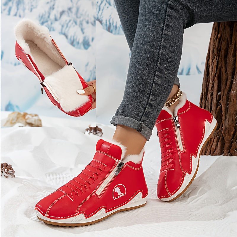 Lined Winter Boots with Wide Toe Box