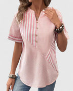 Blusa de rayas con corte holgado y clásico