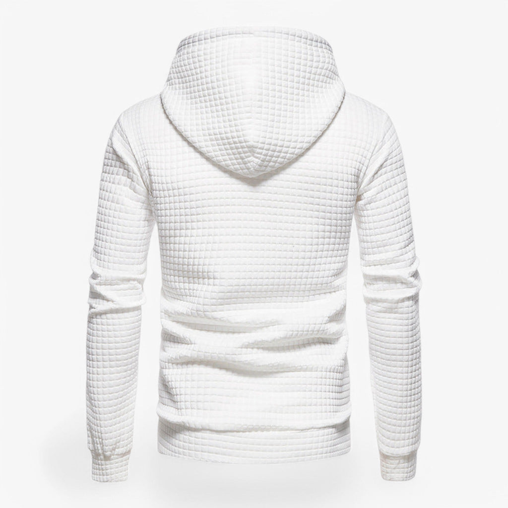Mjuk fleecehoodie med känguruficka och justerbar huva