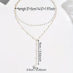 Graduated Faux Pearl Strand Necklace with Classic Drape