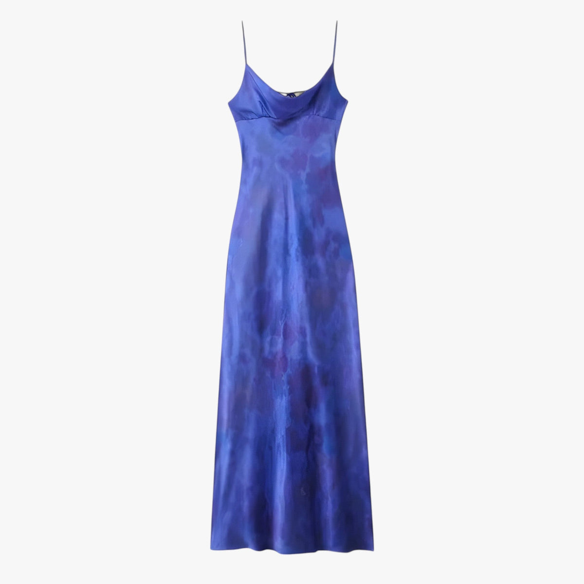 Printed Satin Dress with Silky Sheen for Summer Evenings
