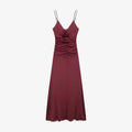 A-Line Dress with Wide Straps and Flared Skirt