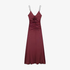 A-Line Dress with Wide Straps and Flared Skirt