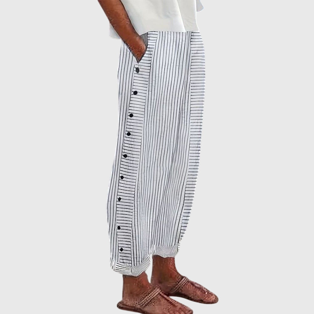 Wide Leg Trousers with Ruched Elasticated Waist
