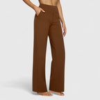 Wide Waistband Trousers with Pockets