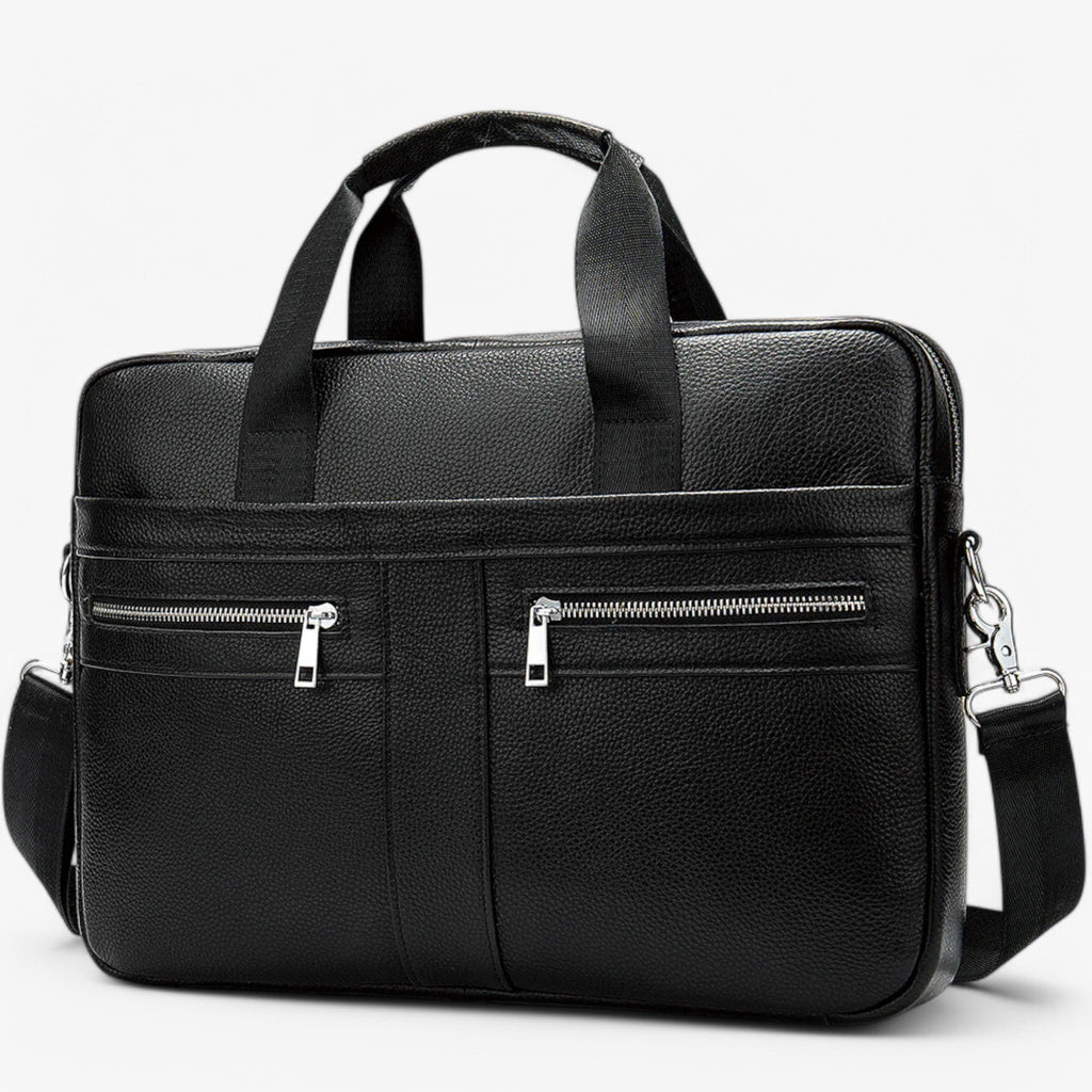 Bolso de piel sintética con compartimentos para portátil y documentos
