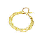 Set med ormkedjearmband och halsband i rostfritt stål