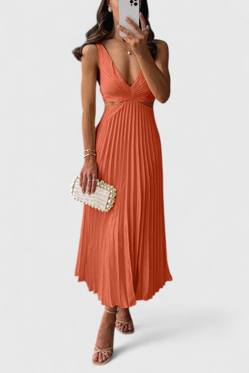 Sleeveless Dress with Figure Flattering Cut
