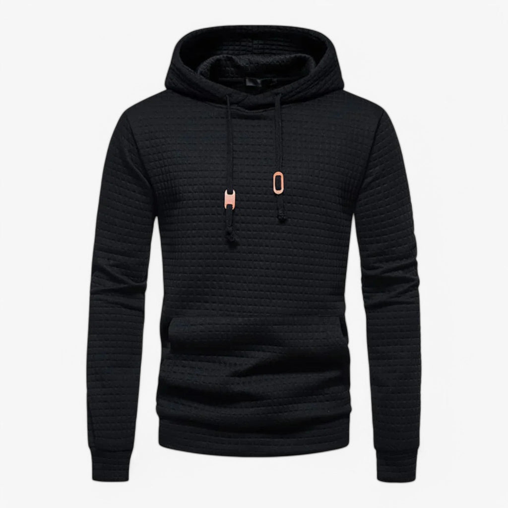 Mjuk fleecehoodie med känguruficka och justerbar huva