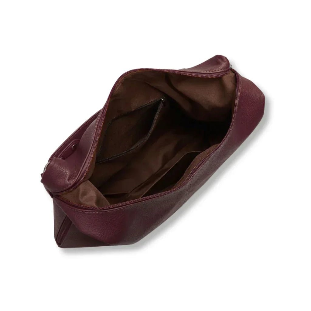 Bolso hobo de piel vegana con interior amplio y cierre de cremallera