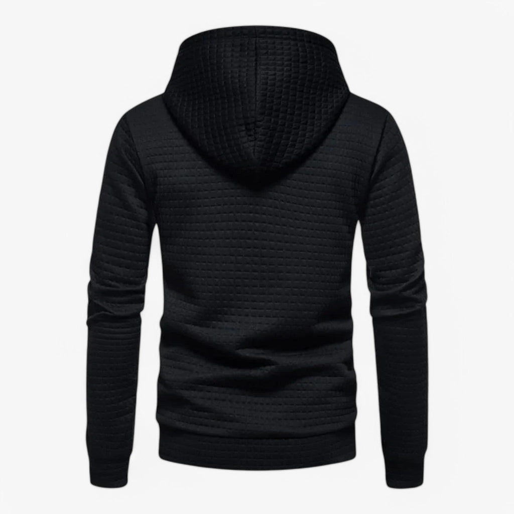 Mjuk fleecehoodie med känguruficka och justerbar huva