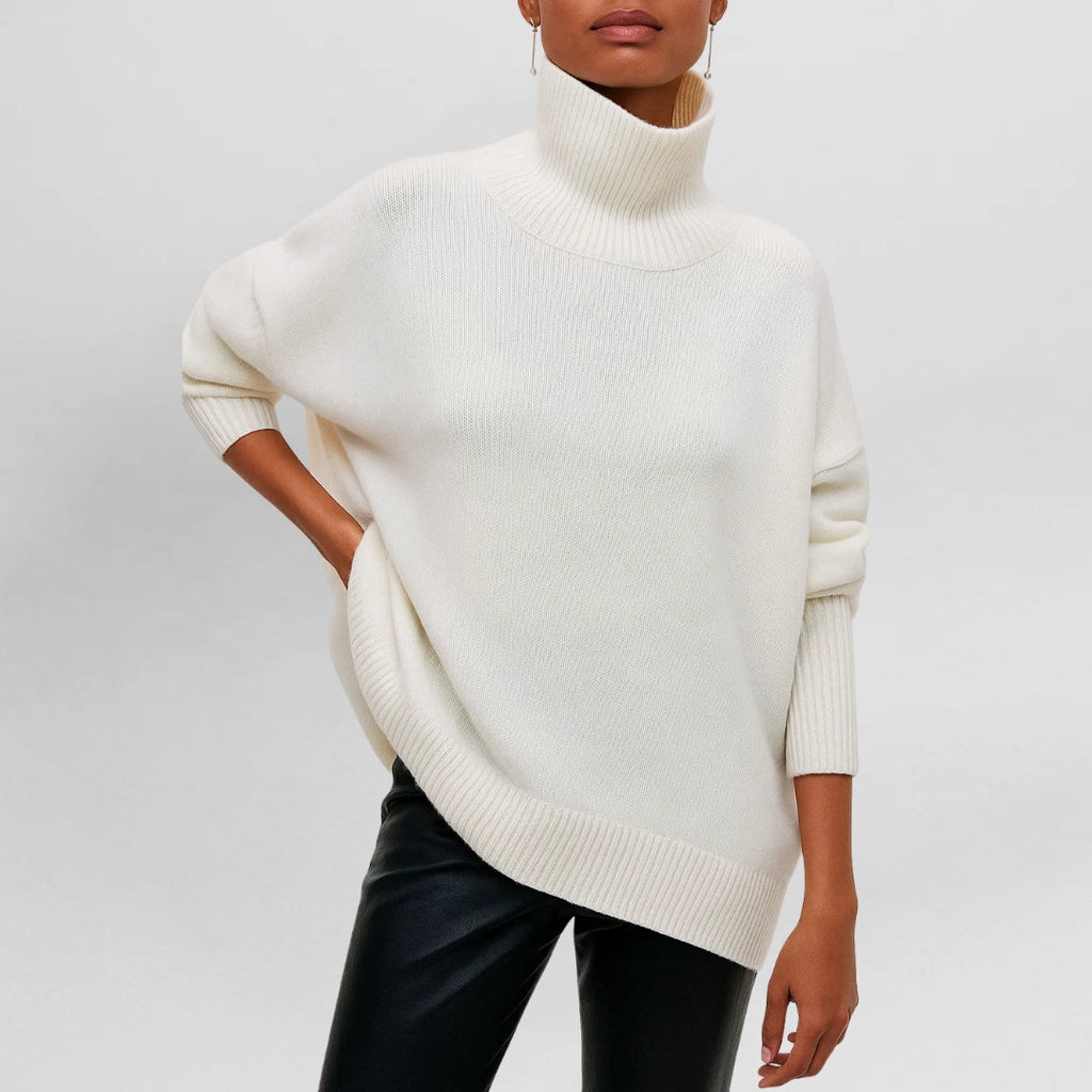High Turtleneck Jumper with Minimalist Design