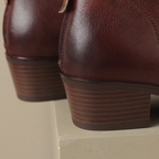Boots med låg klack och raffinerad design