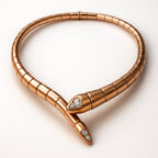Serpent Pendant Necklace with Bold Coiled Design and Striking Look