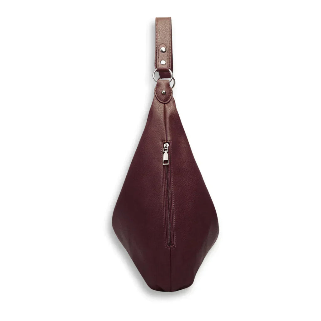 Bolso hobo de piel vegana con interior amplio y cierre de cremallera