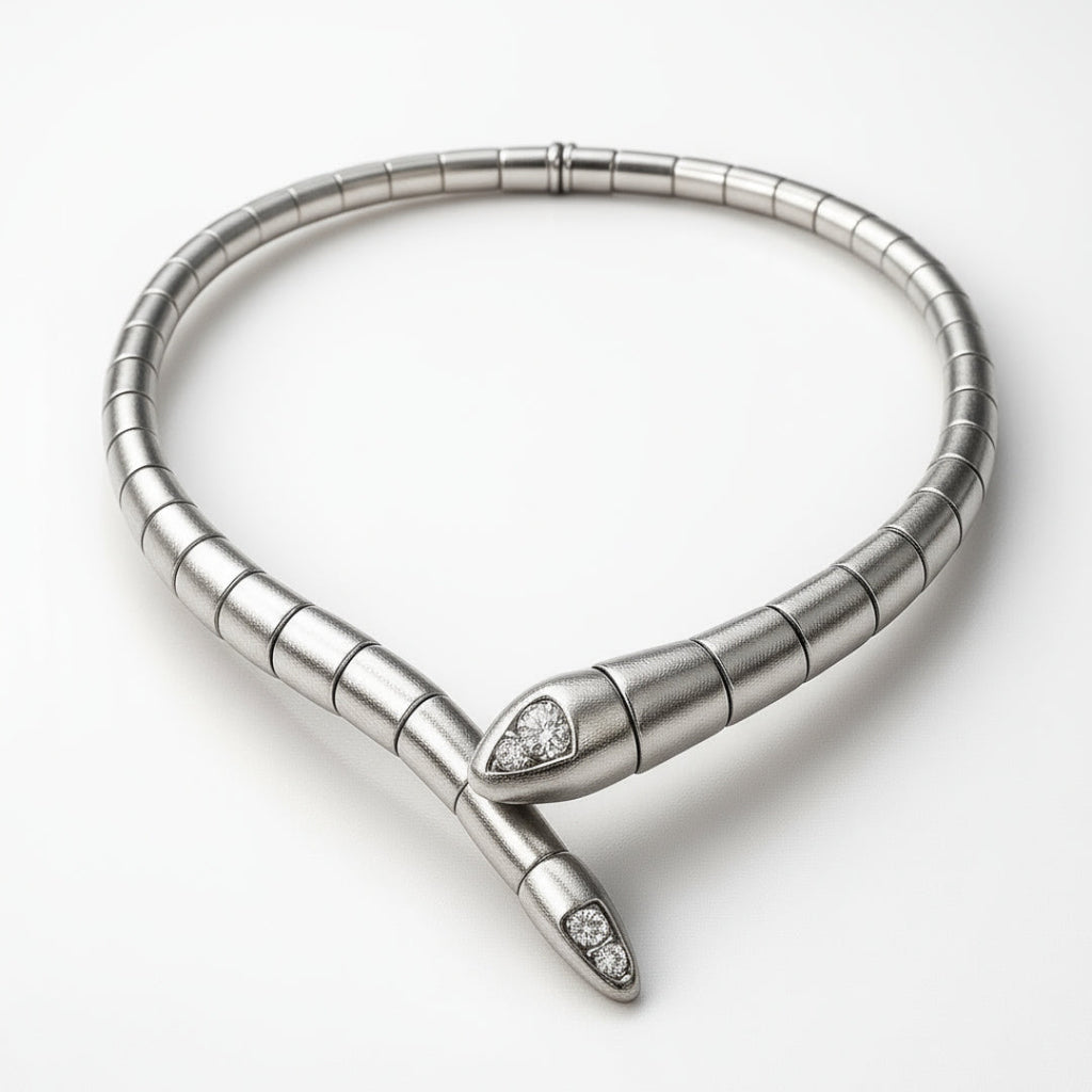 Serpent Pendant Necklace with Bold Coiled Design and Striking Look