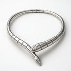 Serpent Pendant Necklace with Bold Coiled Design and Striking Look