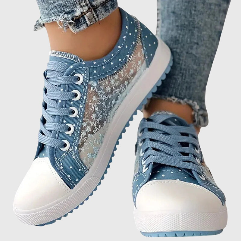 Wide Toe Box Trainers with Cushioned Footbed