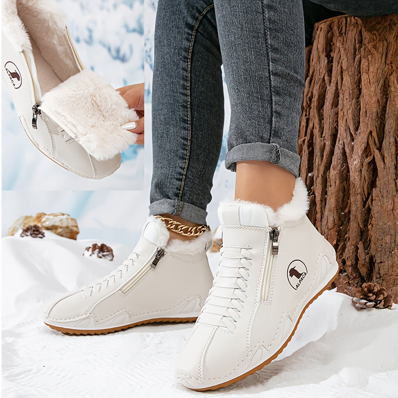 Lined Winter Boots with Wide Toe Box