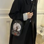 Pumpkin Print PU Shoulder Bag for Halloween Costumes