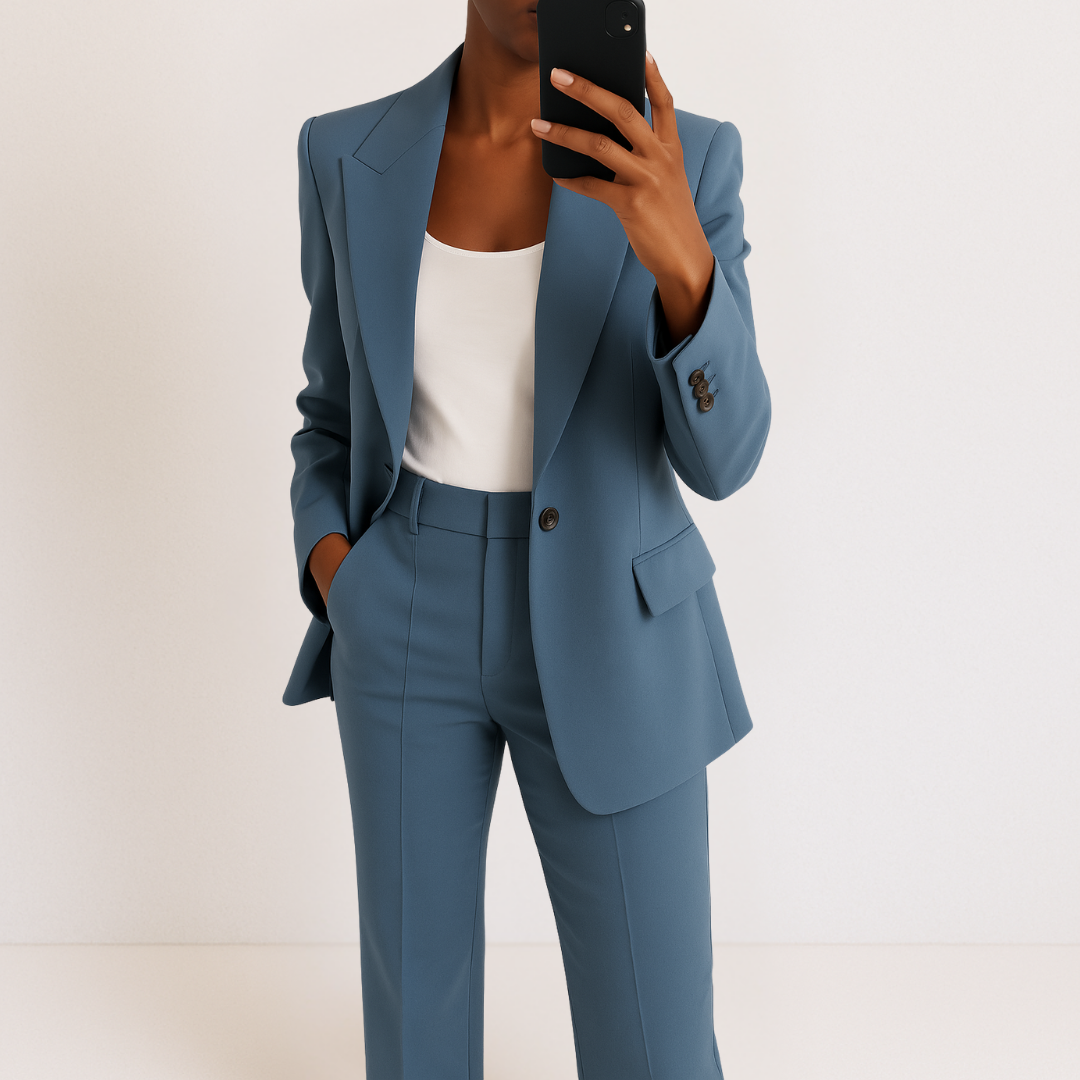 Checked Suit Set with Modern Tailored Finish