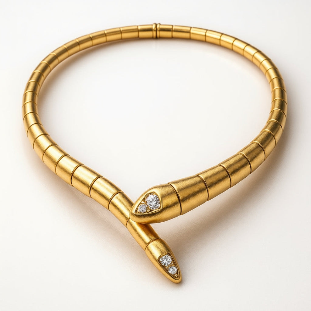 Serpent Pendant Necklace with Bold Coiled Design and Striking Look
