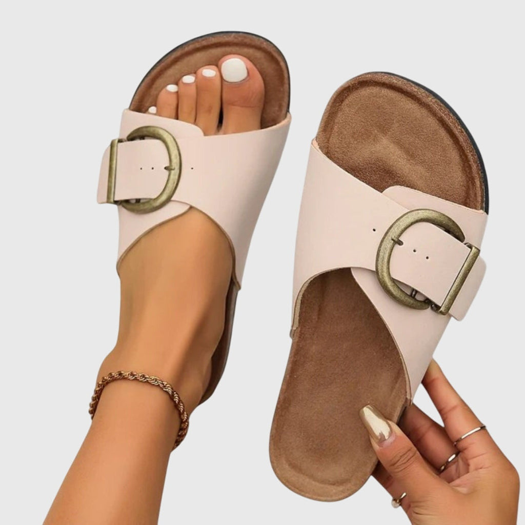 Buckle Strap Sandals with Slip-Resistant Sole