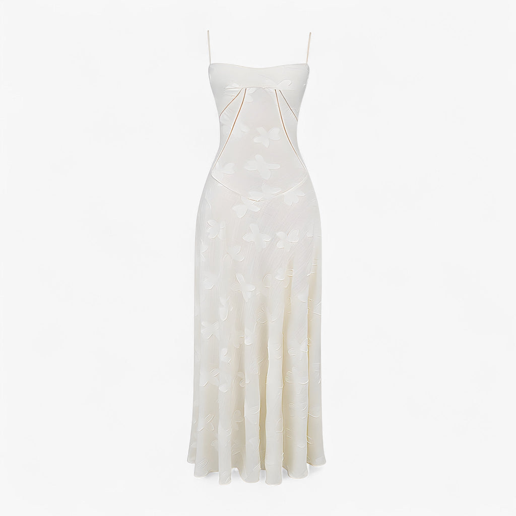 Flowing Flared Dress with Draped Elegant Silhouette