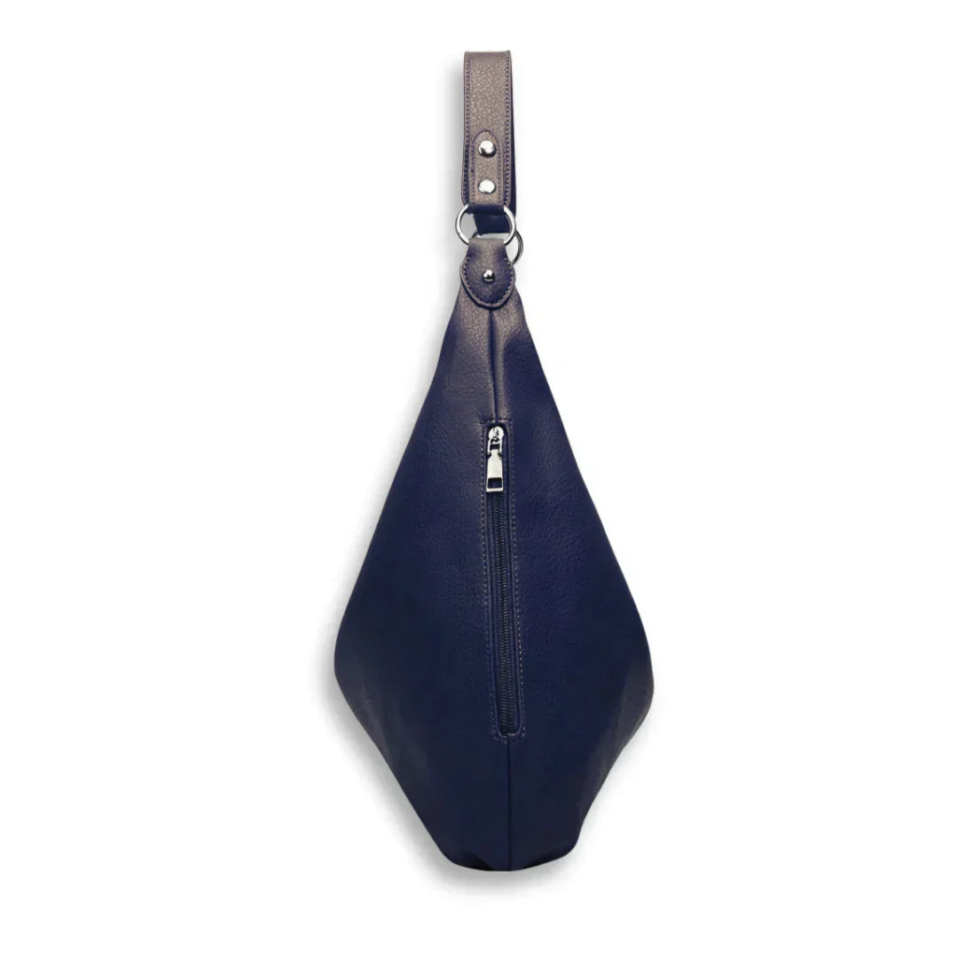 Bolso hobo de piel vegana con interior amplio y cierre de cremallera