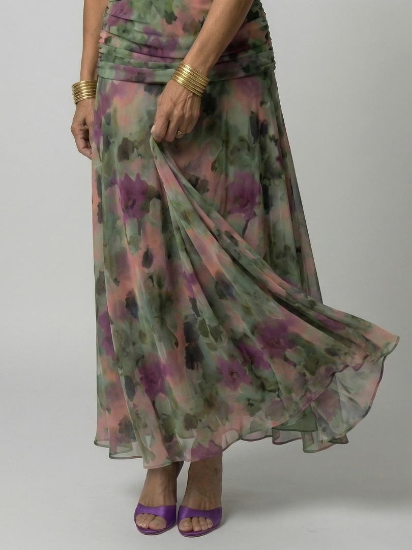 Off Shoulder Midi Dress with Draped Neckline
