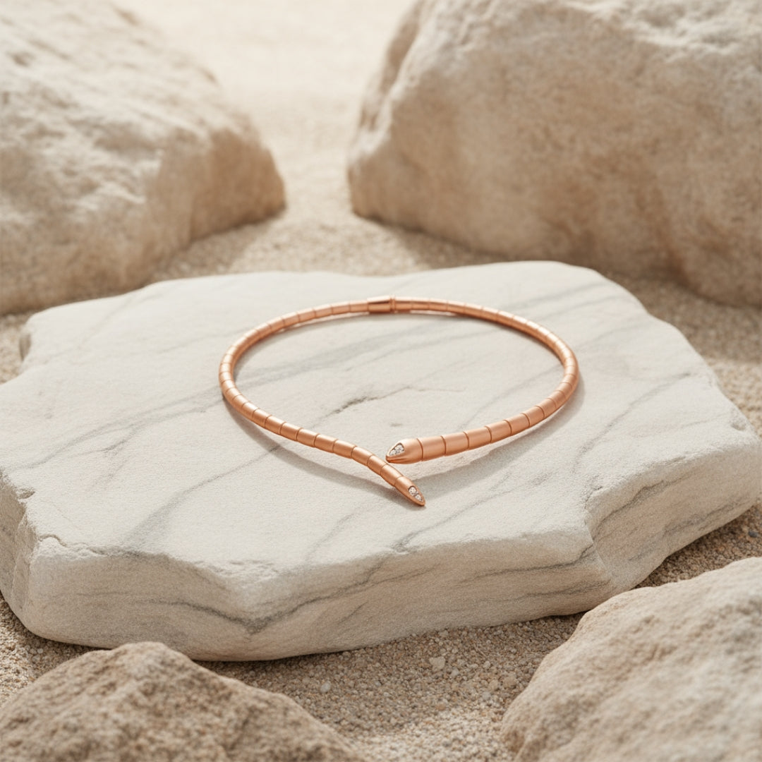 Serpent Pendant Necklace with Bold Coiled Design and Striking Look