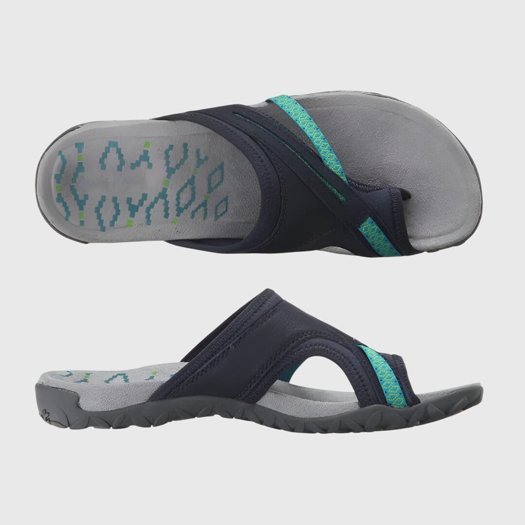 Contoured Sandals with Adjustable Straps and Durable Sole