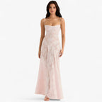 Flowing Flared Dress with Draped Elegant Silhouette