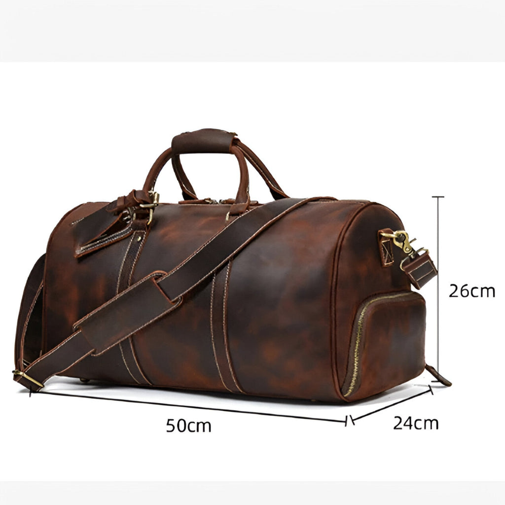 Strukturerad reseväska med justerbar axelrem