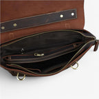 Luxury Faux Leather Briefcase with Multiple Compartments
